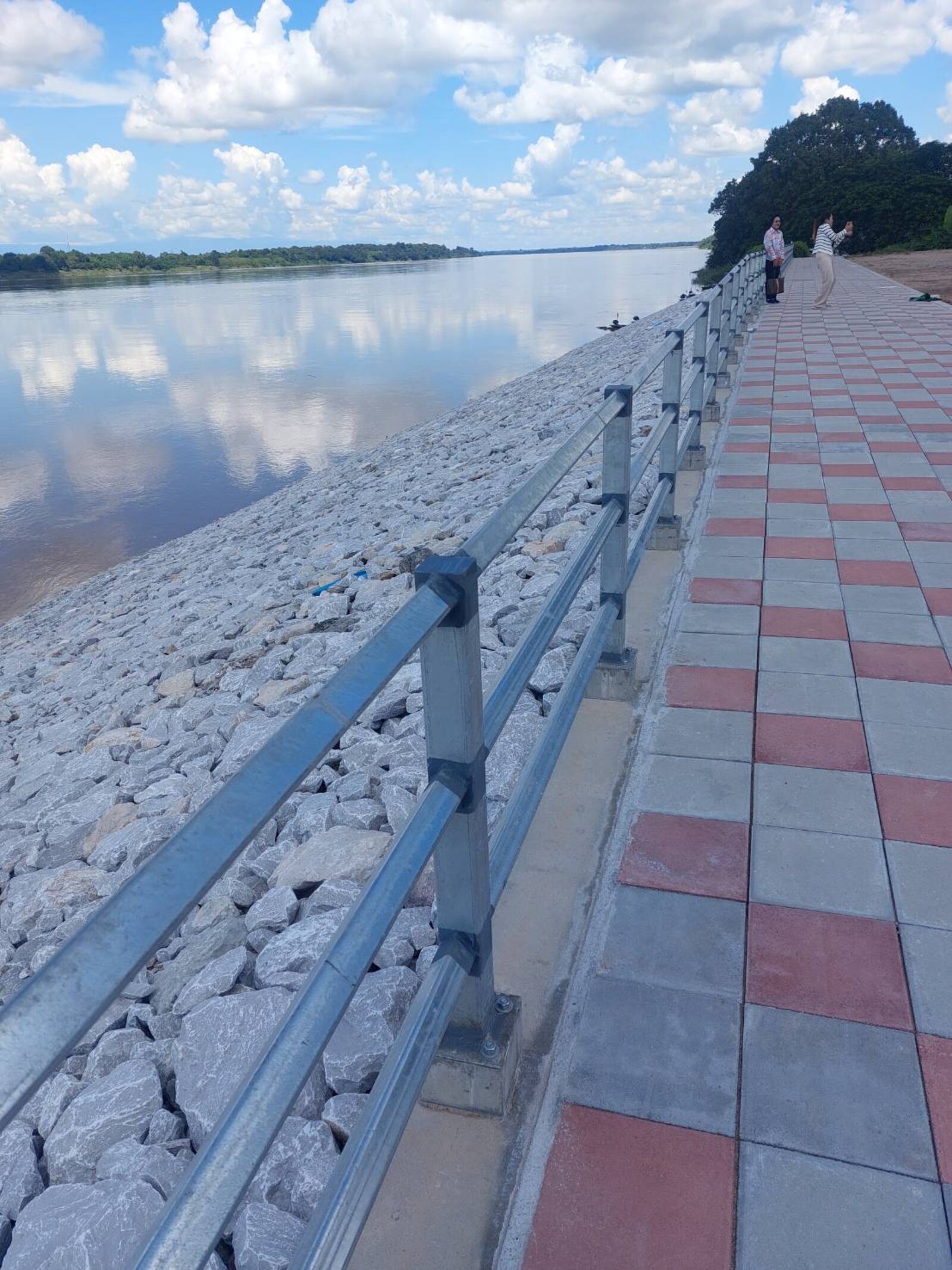 เขื่อนป้องกันตลิ่งริมแม่น้ำโขง บ้านหนองกุ้งเหนือ โพนพิสัย
